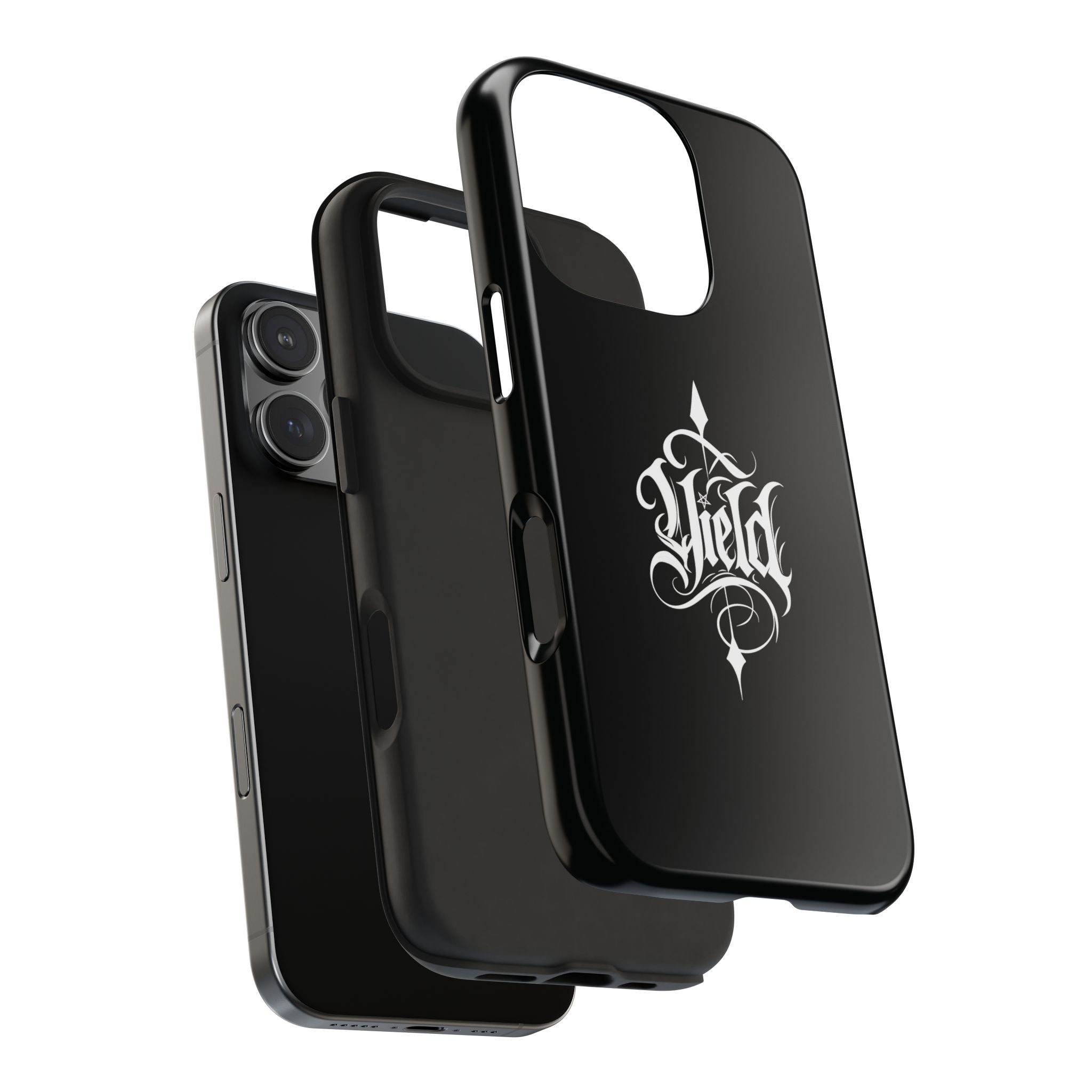 Yield Cult Emblem Tough Phone Case — Black Minimal Armor for the Chosen