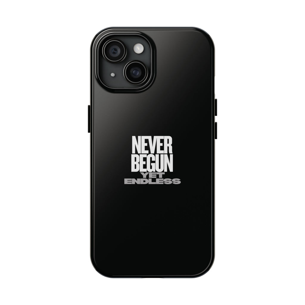 Never Begun, Yet Endless — Yield Cult Tough Phone Case | Black Minimal Protective Cover