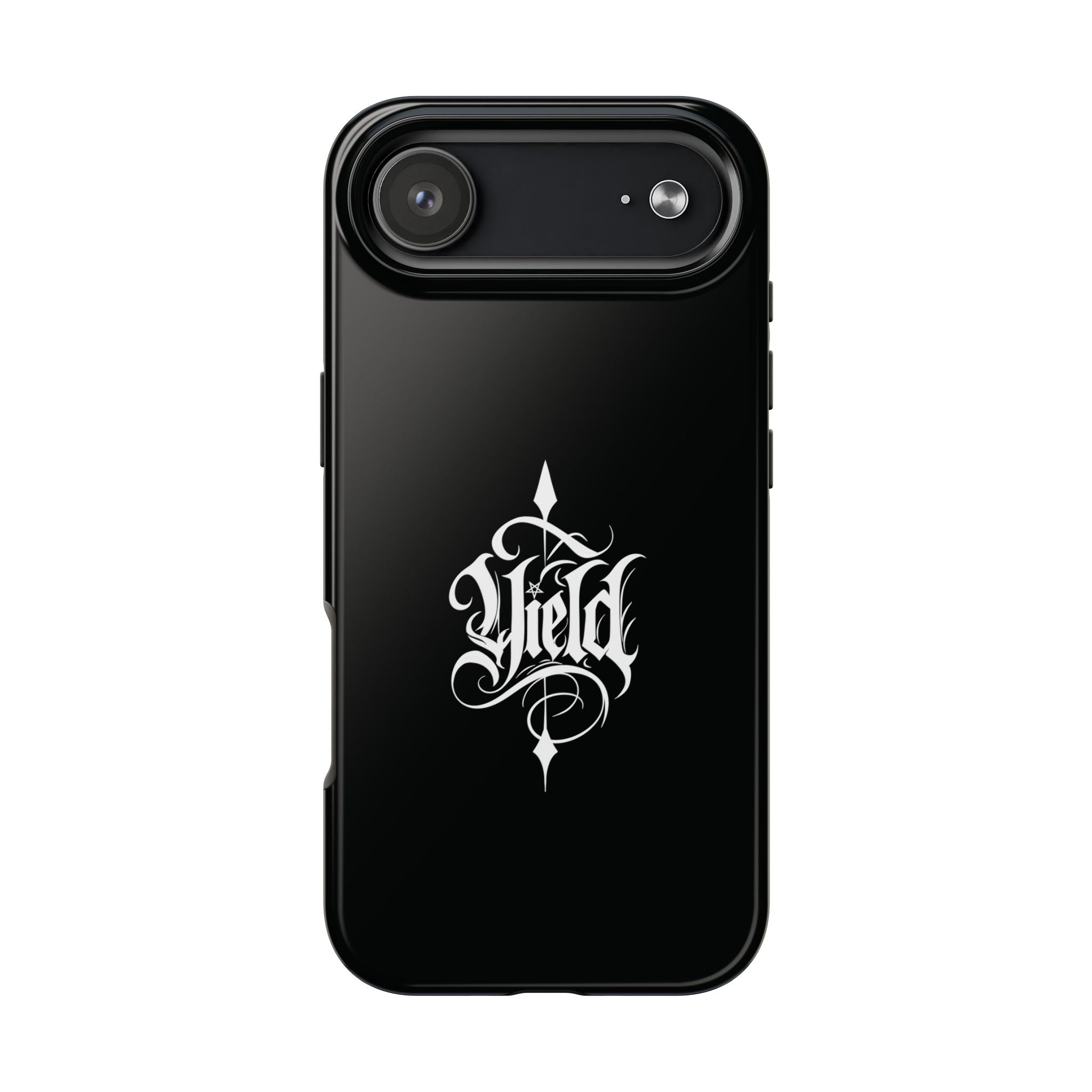 Yield Cult Emblem Tough Phone Case — Black Minimal Armor for the Chosen