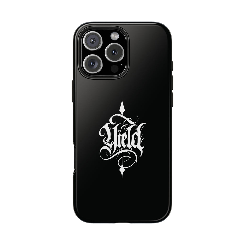 Yield Cult Emblem Tough Phone Case — Black Minimal Armor for the Chosen