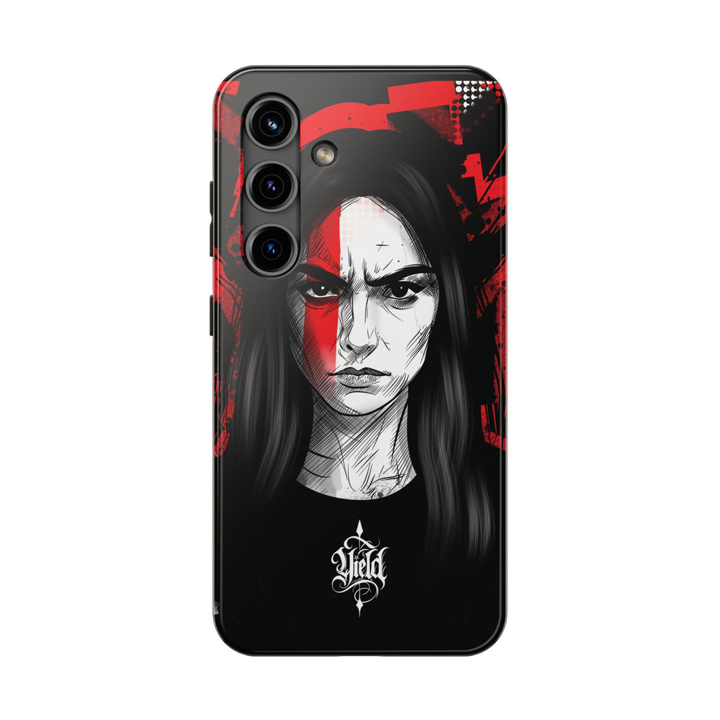 The Crimson Oath — Yield Cult Tough Phone Case | Dark Symbolic Black Protective Cover