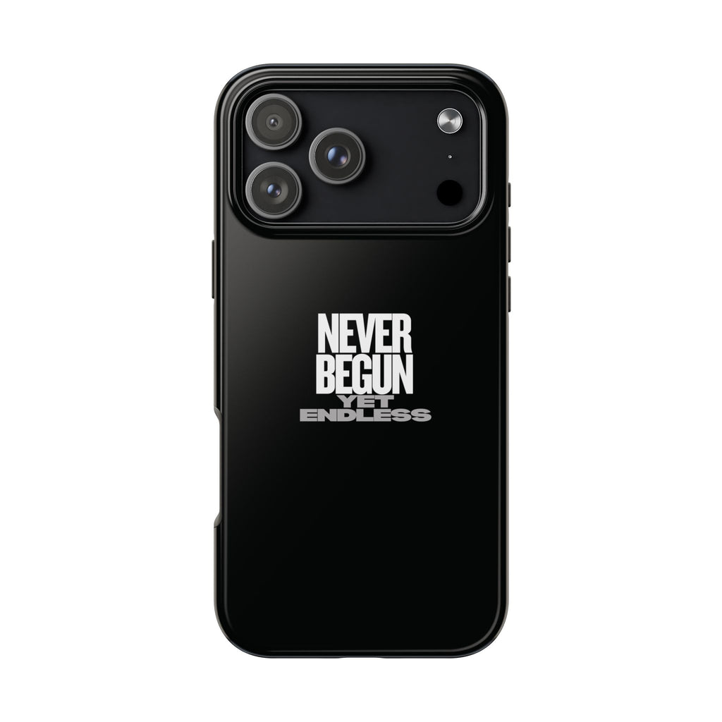 Never Begun, Yet Endless — Yield Cult Tough Phone Case | Black Minimal Protective Cover