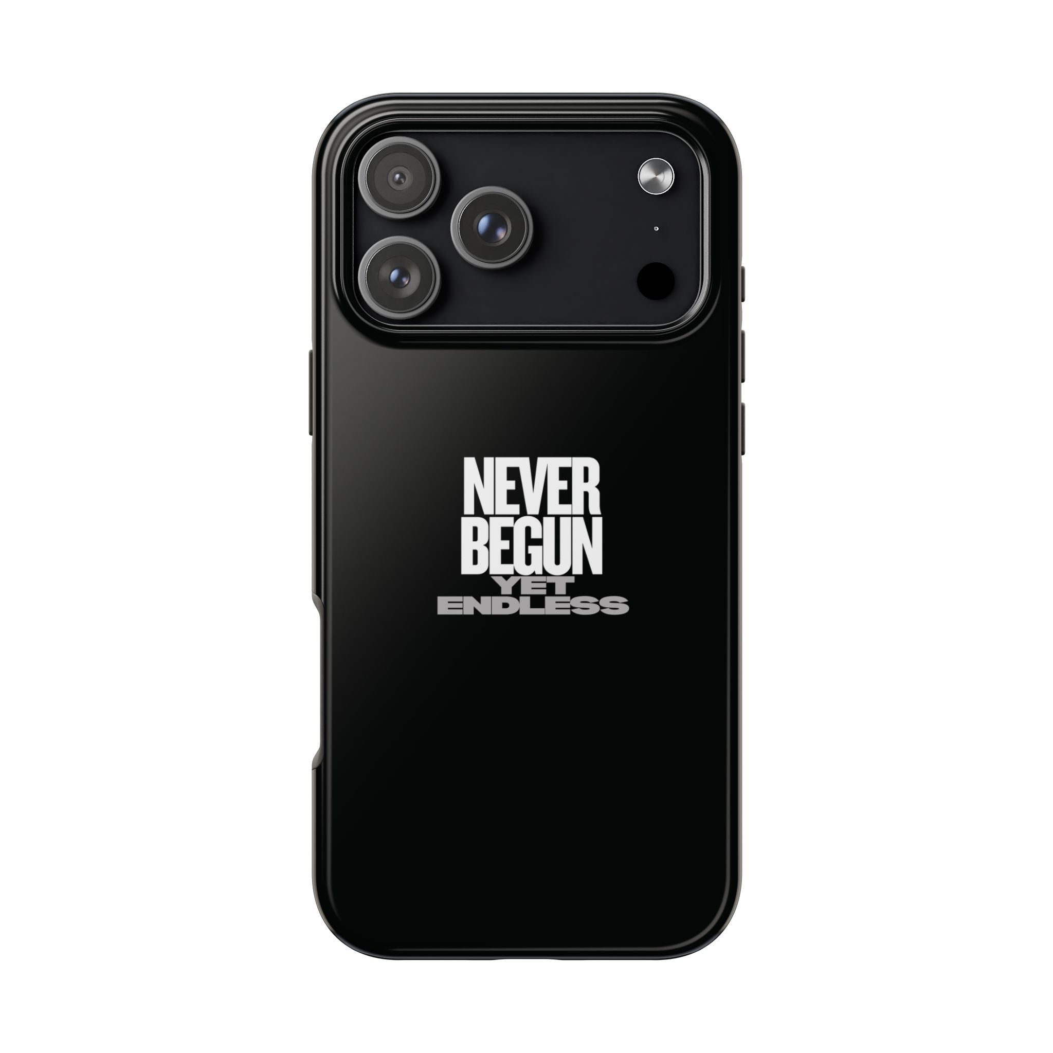 Never Begun, Yet Endless — Yield Cult Tough Phone Case | Black Minimal Protective Cover
