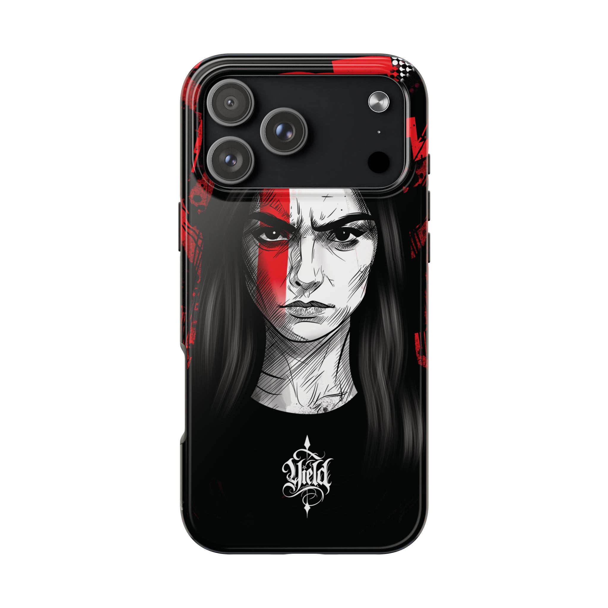The Crimson Oath — Yield Cult Tough Phone Case | Dark Symbolic Black Protective Cover