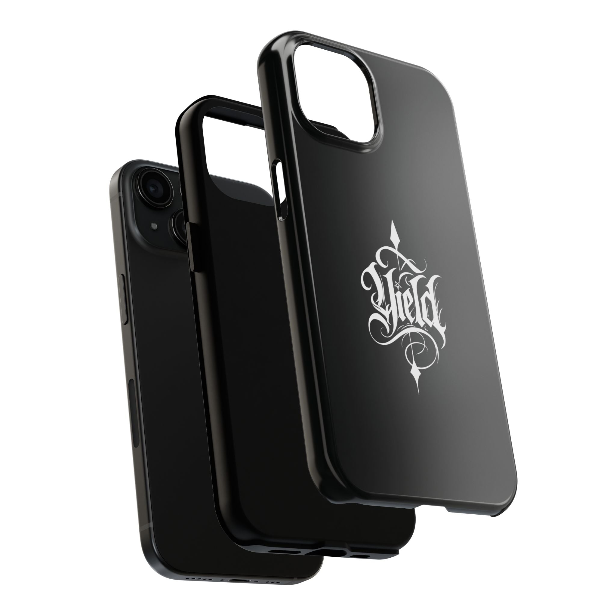 Yield Cult Emblem Tough Phone Case — Black Minimal Armor for the Chosen