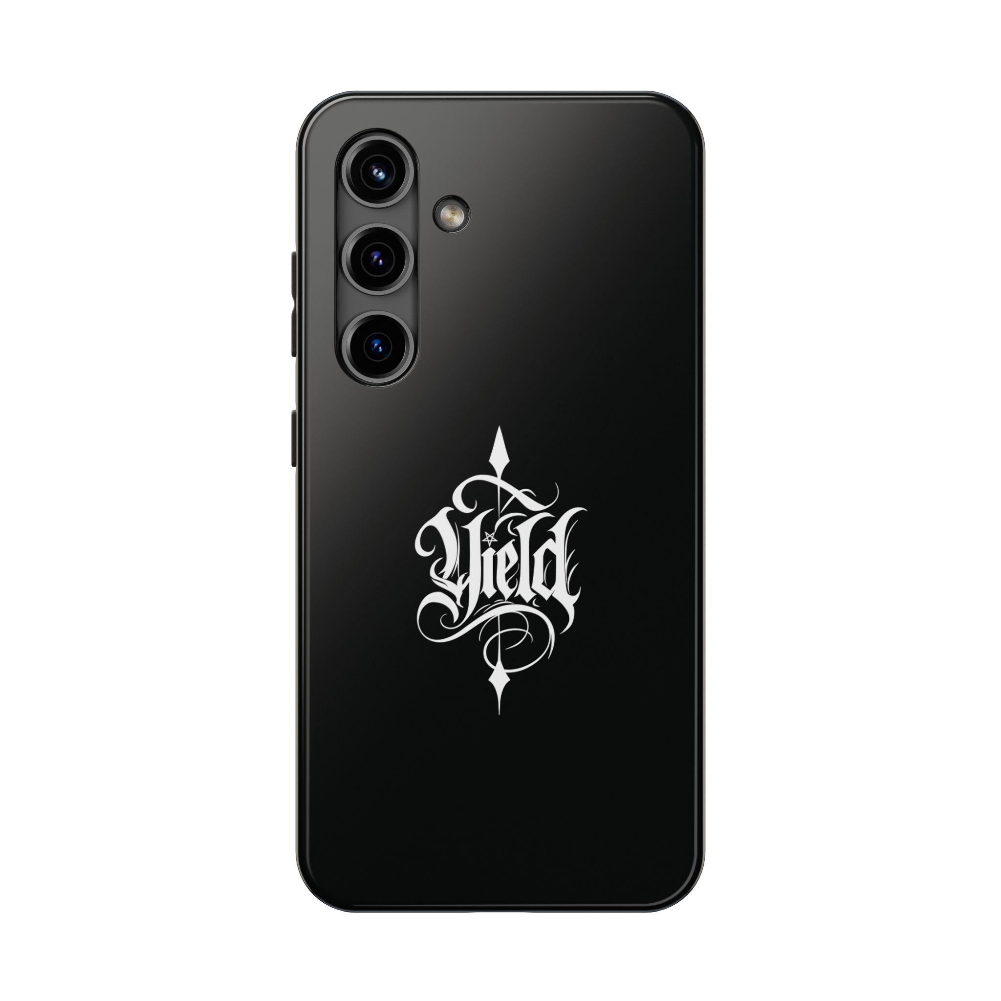 Yield Cult Emblem Tough Phone Case — Black Minimal Armor for the Chosen