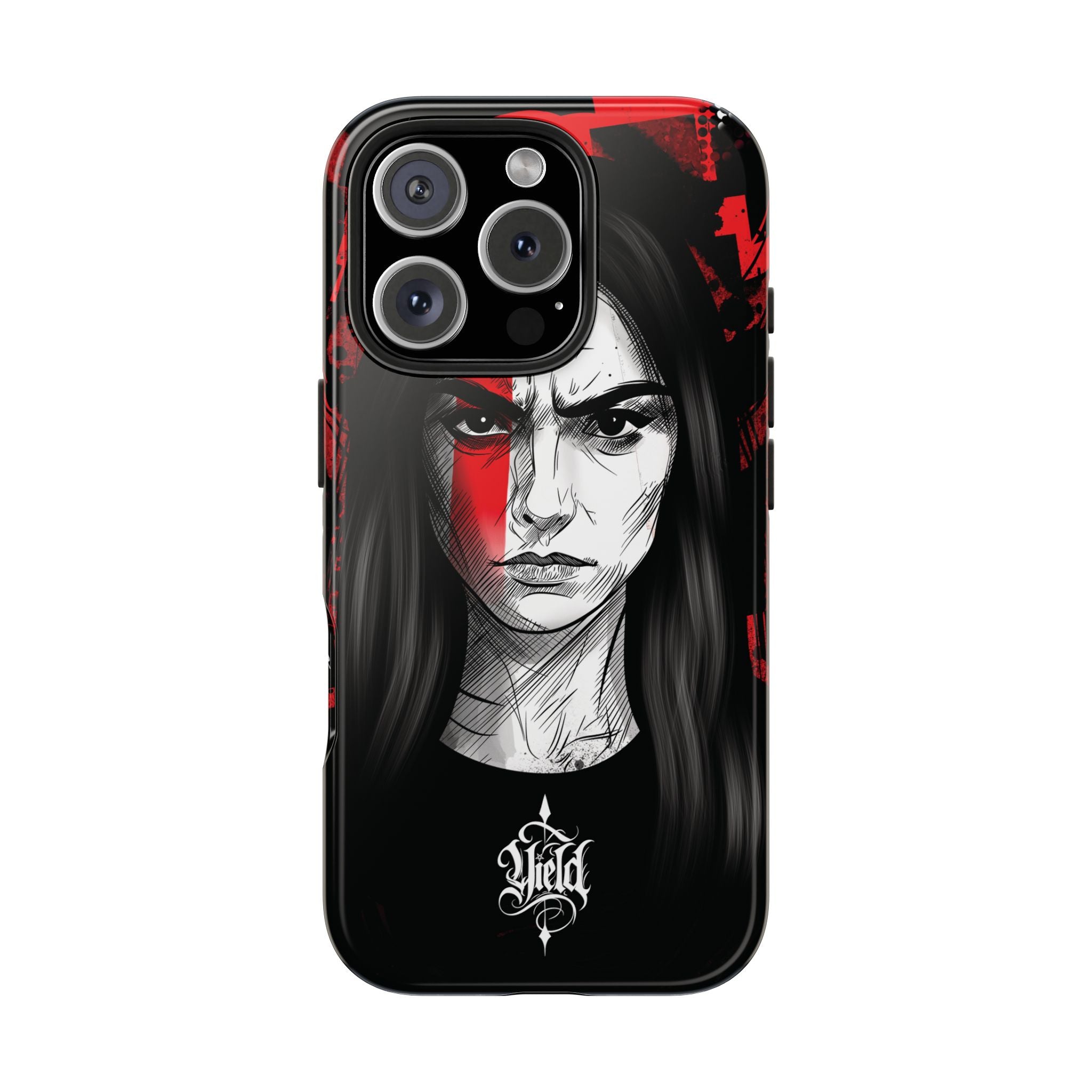 The Crimson Oath — Yield Cult Tough Phone Case | Dark Symbolic Black Protective Cover