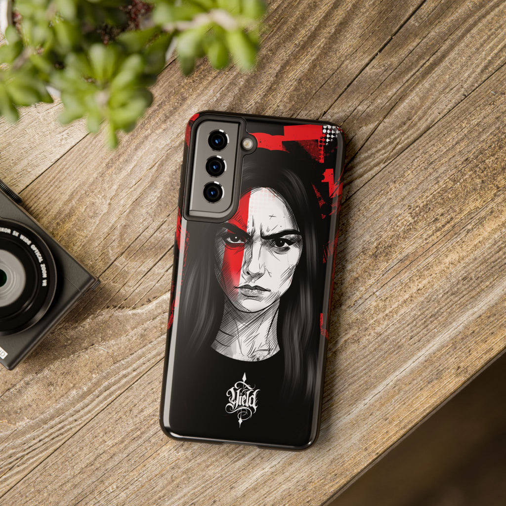 The Crimson Oath — Yield Cult Tough Phone Case | Dark Symbolic Black Protective Cover