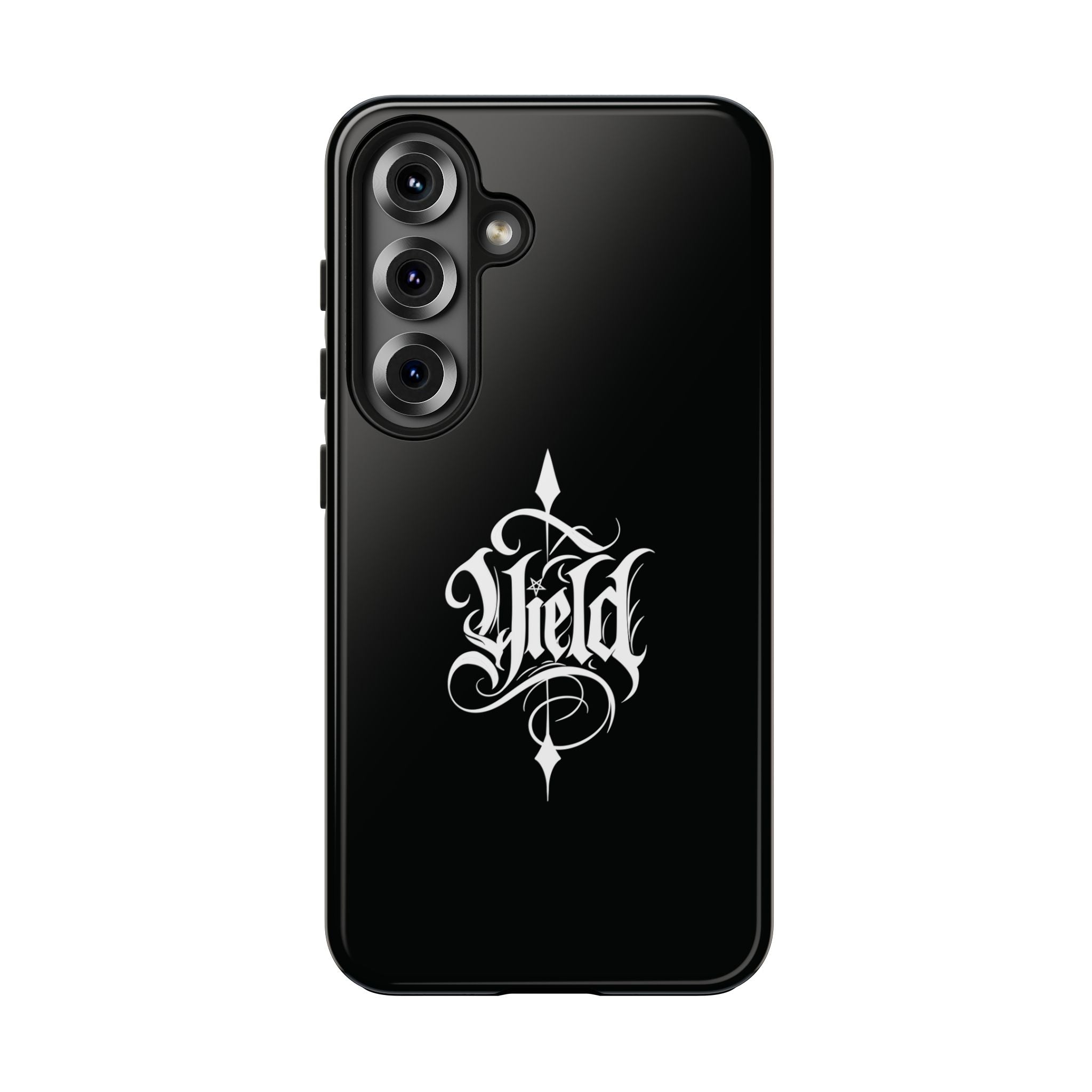 Yield Cult Emblem Tough Phone Case — Black Minimal Armor for the Chosen
