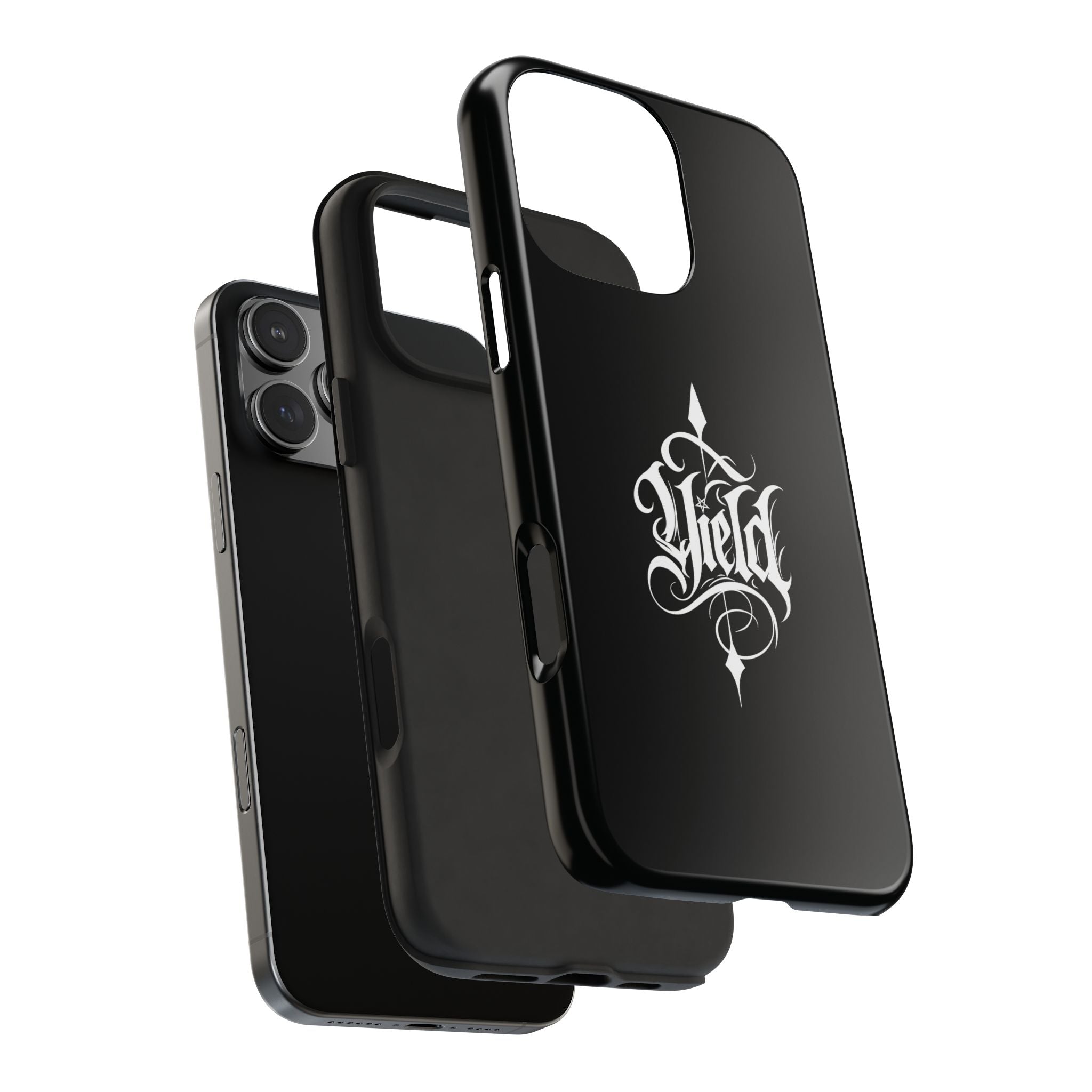 Yield Cult Emblem Tough Phone Case — Black Minimal Armor for the Chosen