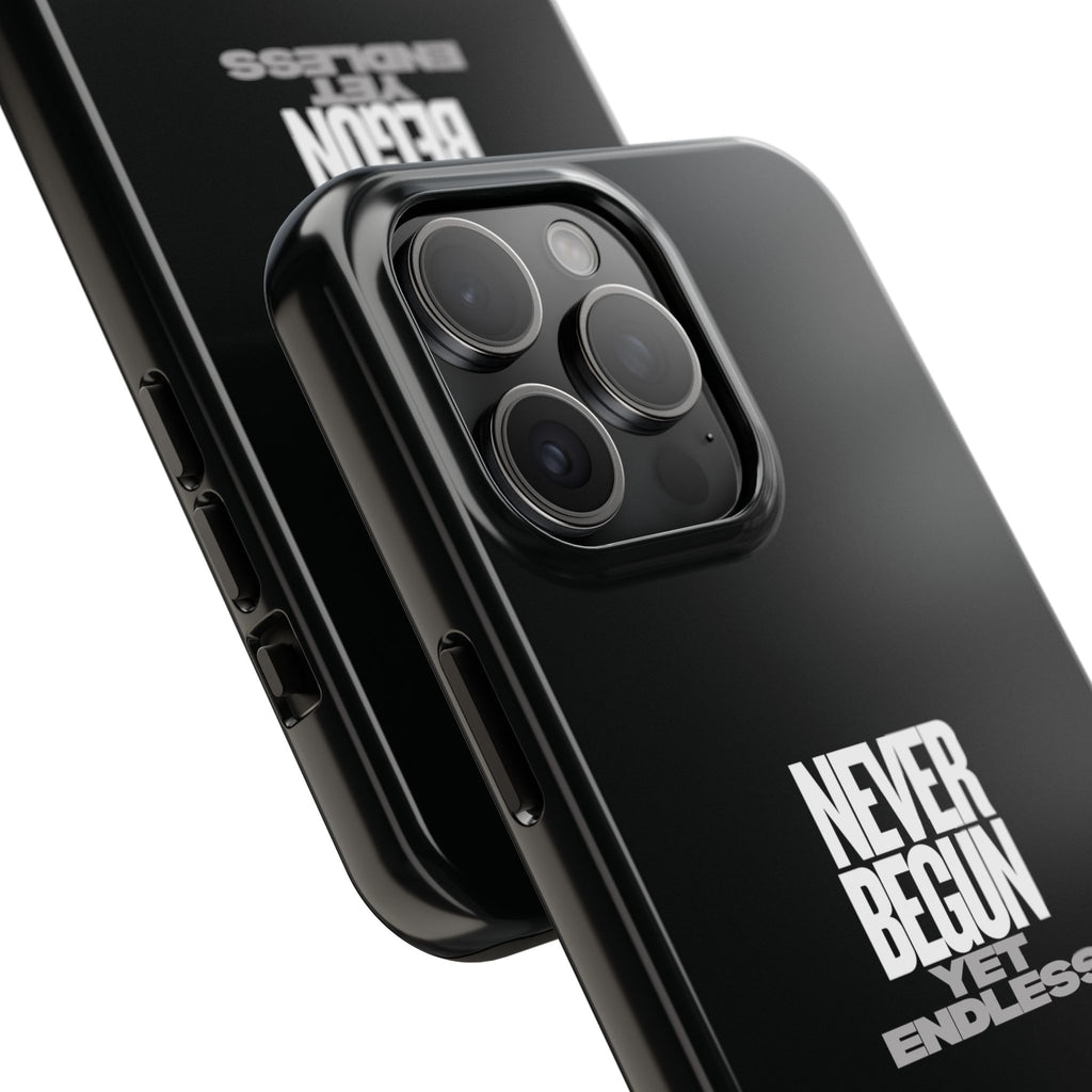 Never Begun, Yet Endless — Yield Cult Tough Phone Case | Black Minimal Protective Cover