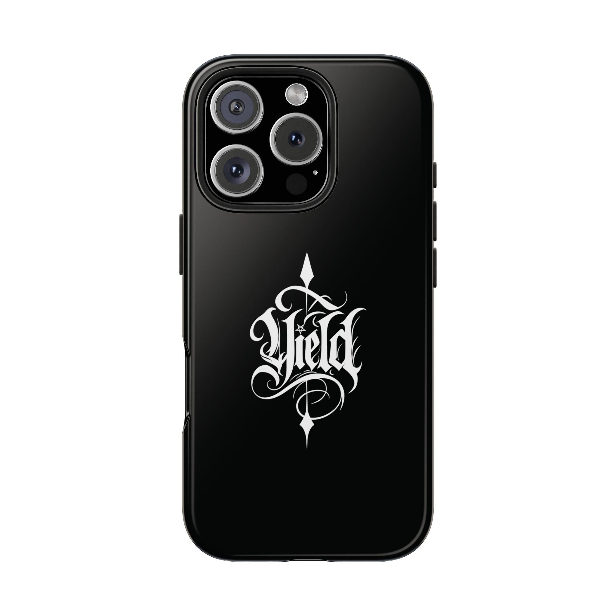 Yield Cult Emblem Tough Phone Case — Black Minimal Armor for the Chosen