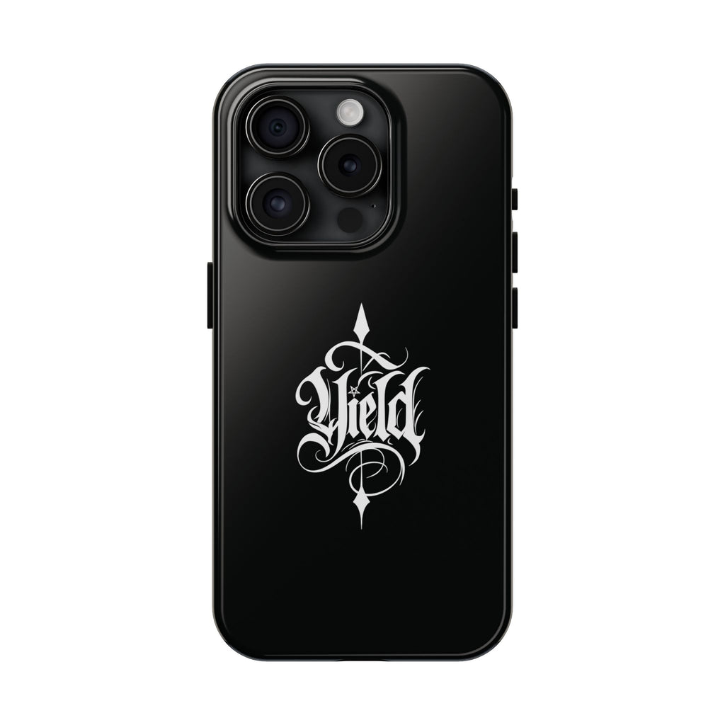Yield Cult Emblem Tough Phone Case — Black Minimal Armor for the Chosen