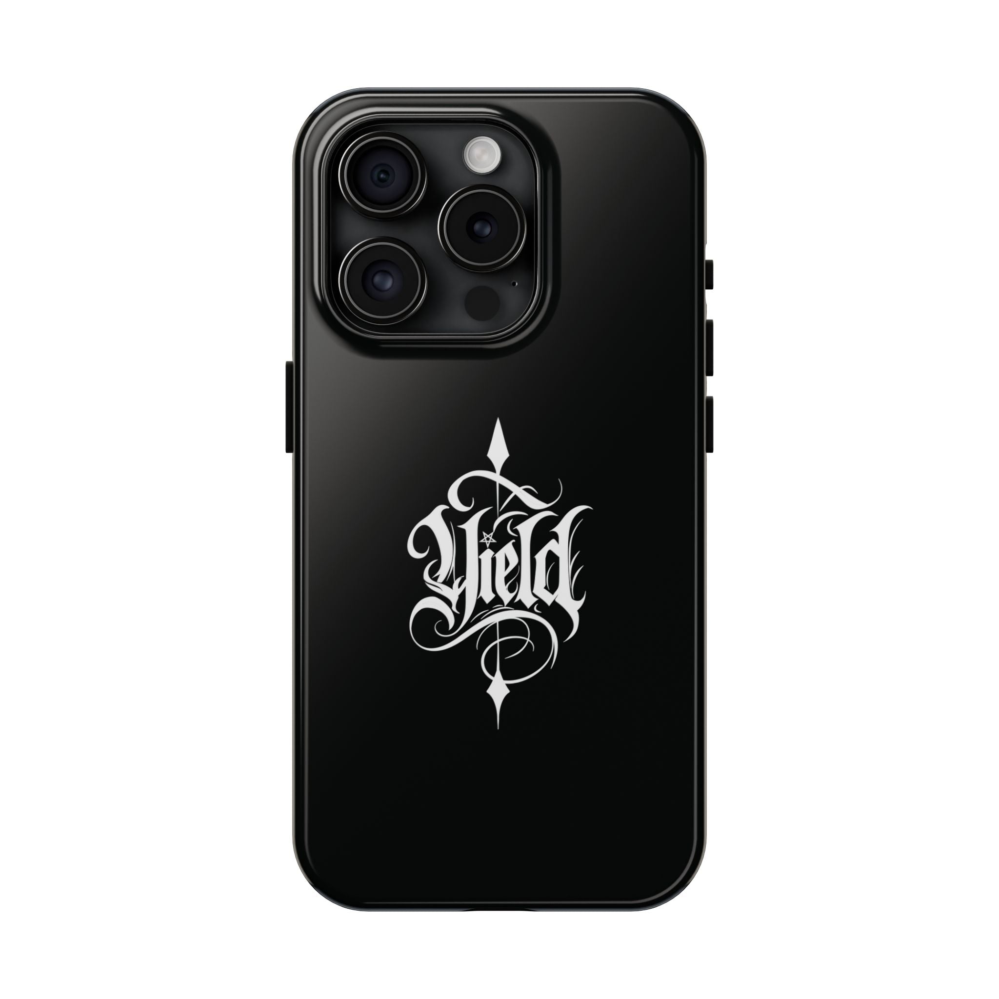 Yield Cult Emblem Tough Phone Case — Black Minimal Armor for the Chosen