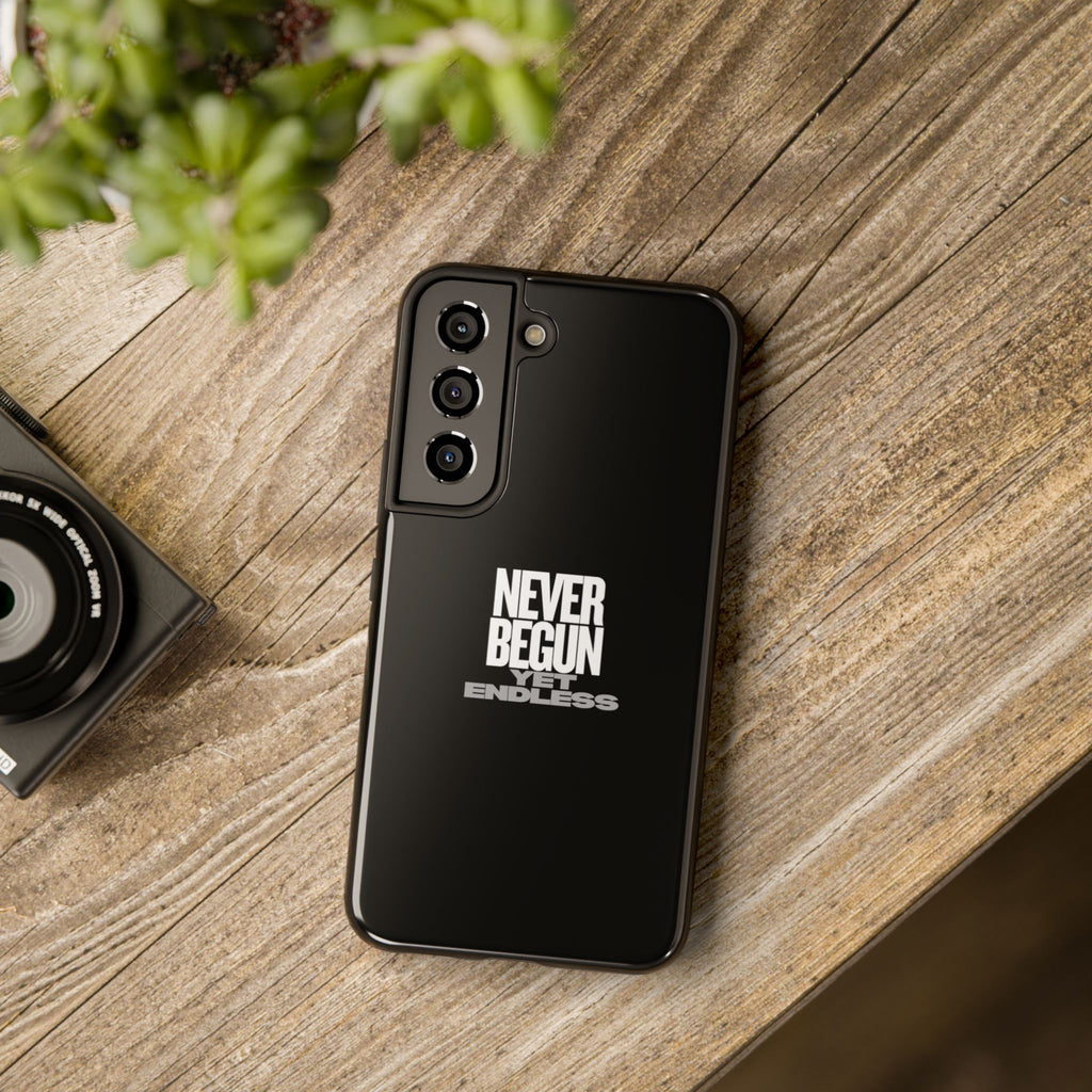 Never Begun, Yet Endless — Yield Cult Tough Phone Case | Black Minimal Protective Cover