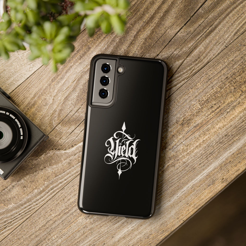 Yield Cult Emblem Tough Phone Case — Black Minimal Armor for the Chosen