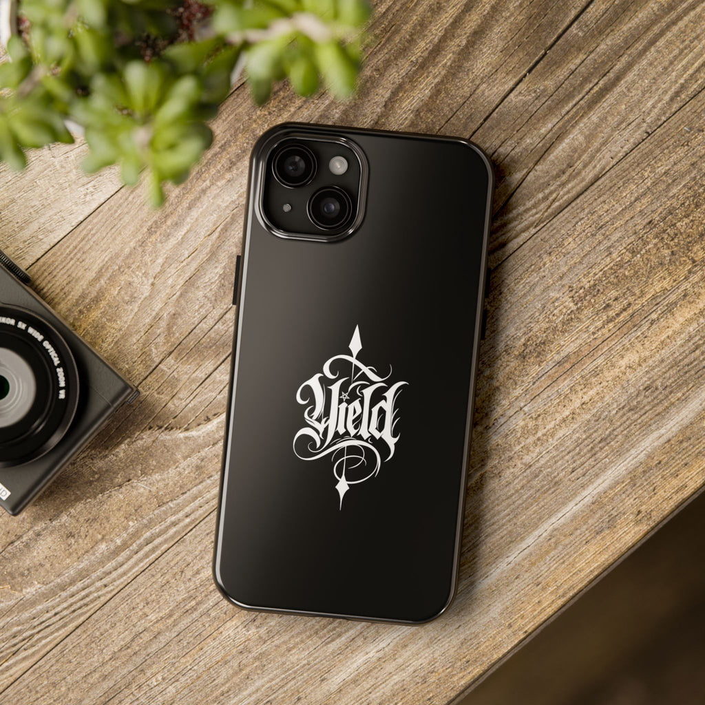 Yield Cult Emblem Tough Phone Case — Black Minimal Armor for the Chosen