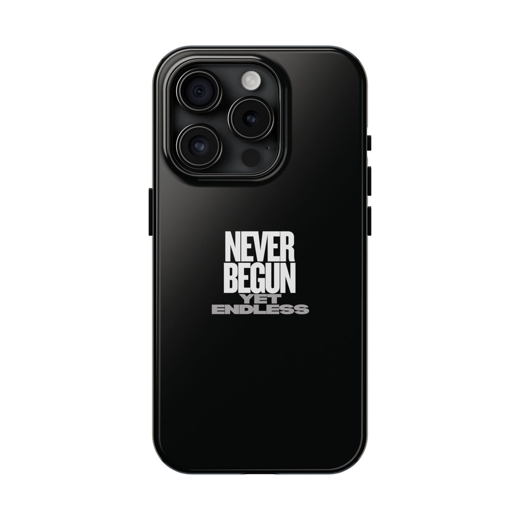 Never Begun, Yet Endless — Yield Cult Tough Phone Case | Black Minimal Protective Cover