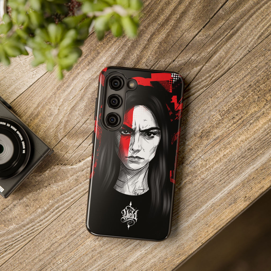 The Crimson Oath — Yield Cult Tough Phone Case | Dark Symbolic Black Protective Cover