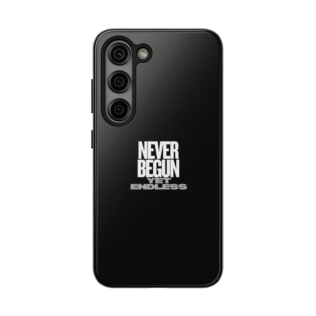 Never Begun, Yet Endless — Yield Cult Tough Phone Case | Black Minimal Protective Cover