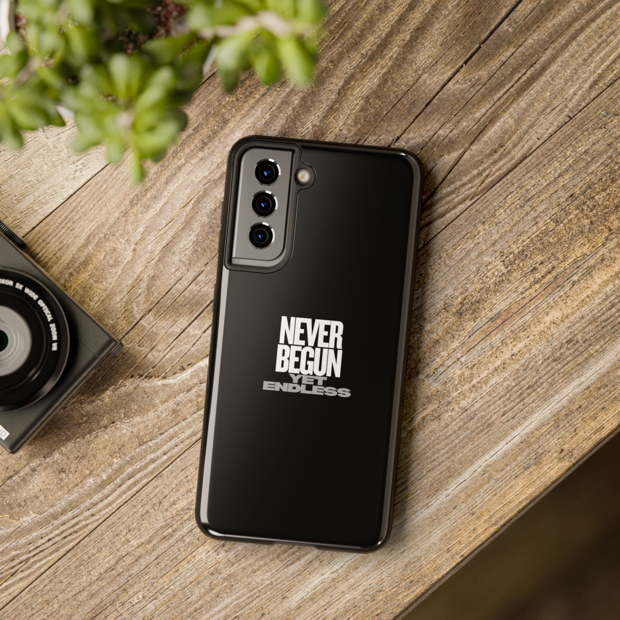 Never Begun, Yet Endless — Yield Cult Tough Phone Case | Black Minimal Protective Cover