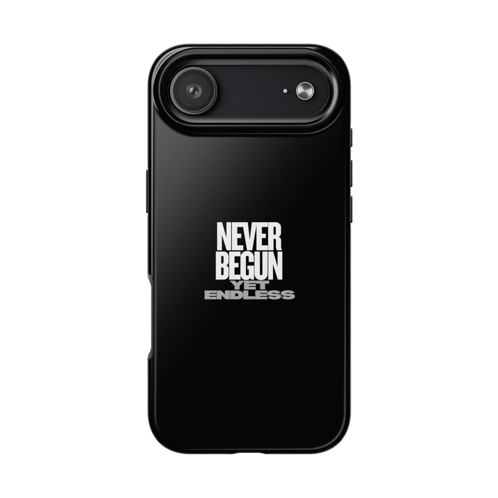 Never Begun, Yet Endless — Yield Cult Tough Phone Case | Black Minimal Protective Cover