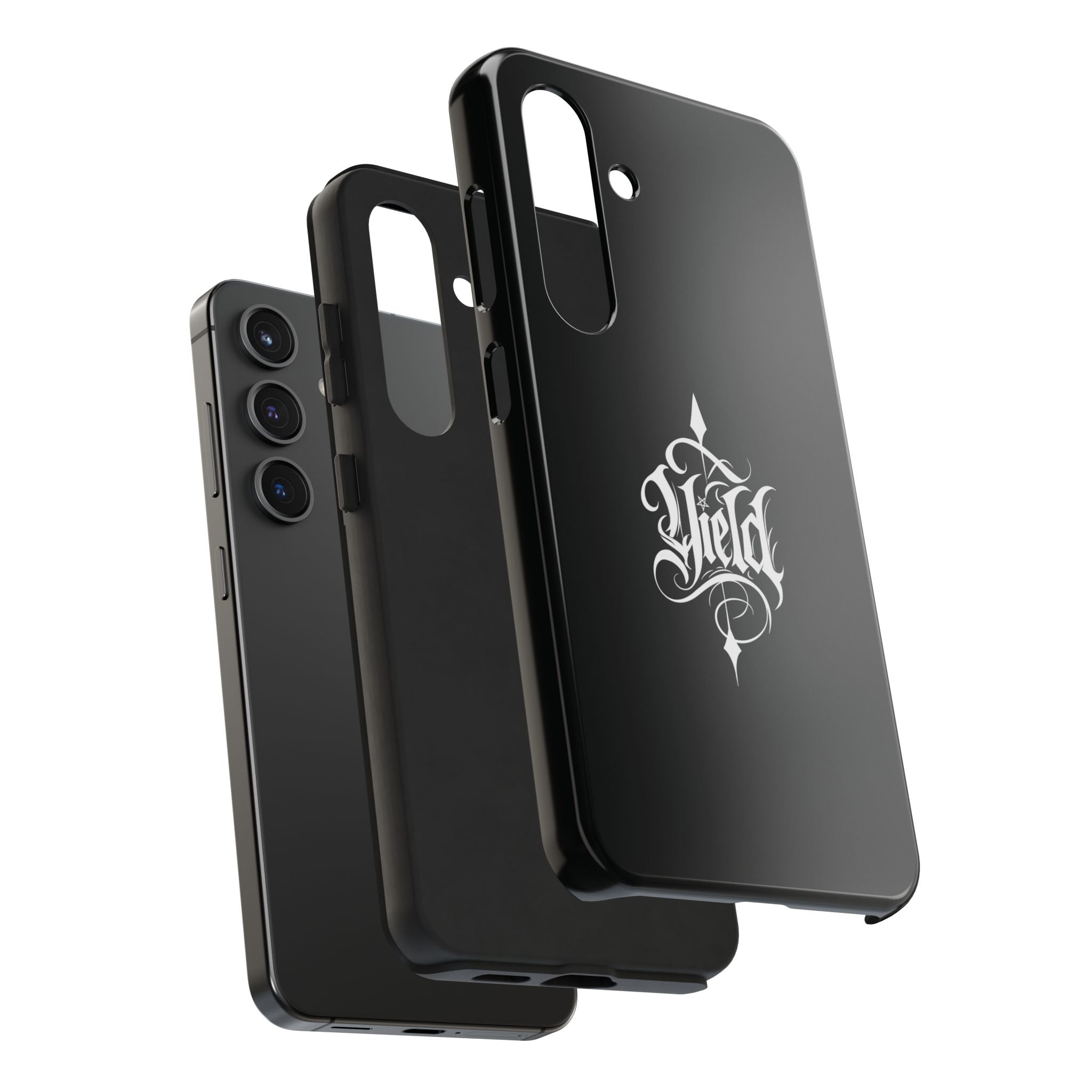 Yield Cult Emblem Tough Phone Case — Black Minimal Armor for the Chosen