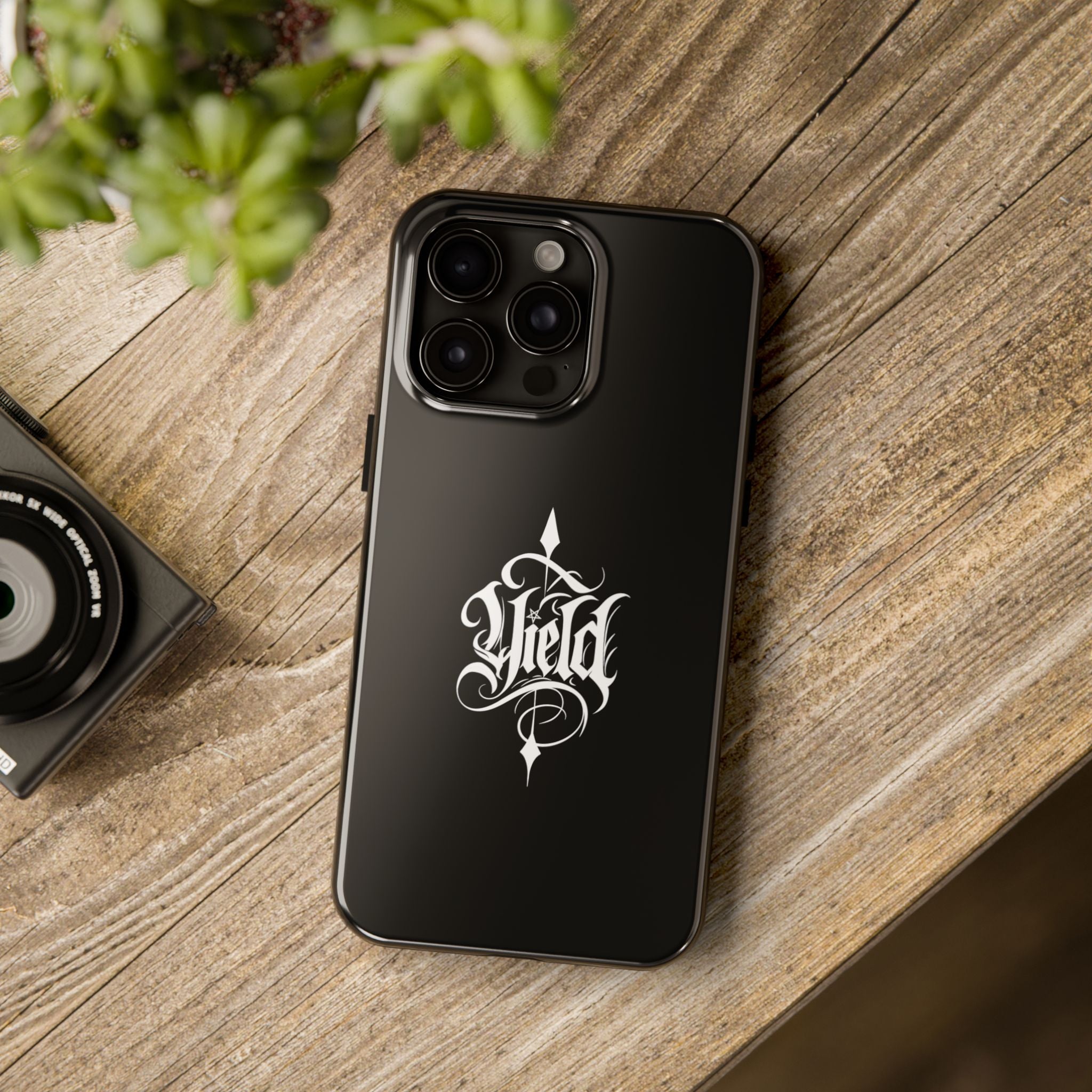 Yield Cult Emblem Tough Phone Case — Black Minimal Armor for the Chosen