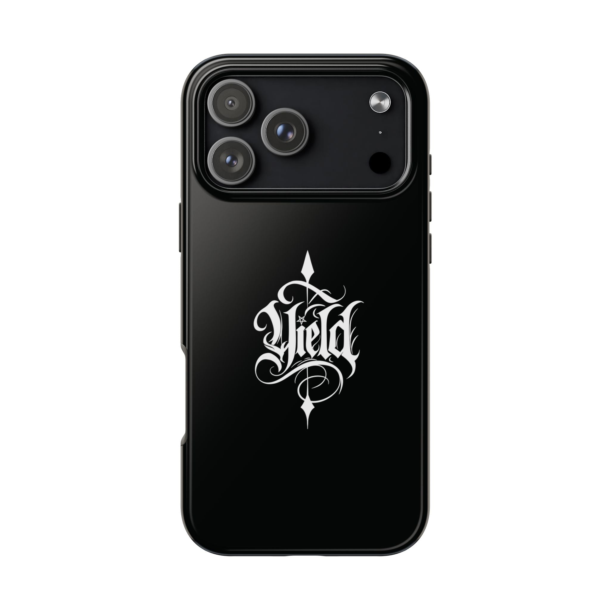 Yield Cult Emblem Tough Phone Case — Black Minimal Armor for the Chosen
