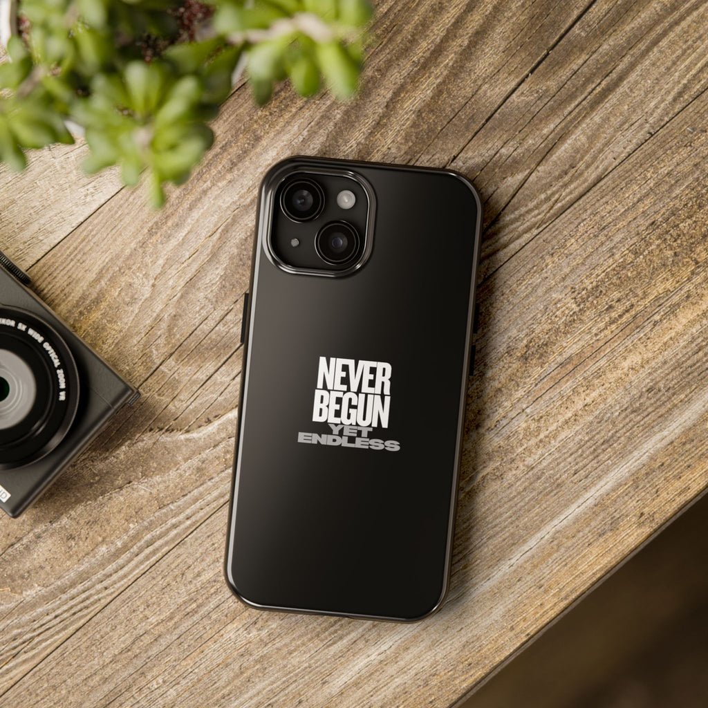 Never Begun, Yet Endless — Yield Cult Tough Phone Case | Black Minimal Protective Cover